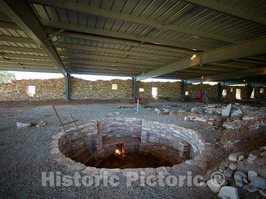 Photo- A kiva, or Room Used by Puebloans for Religious Rituals, Adjacent to The Home of Archie and Mary Hanson, Founders of Indian Camp Ranch 1 Fine Art Photo Reproduction