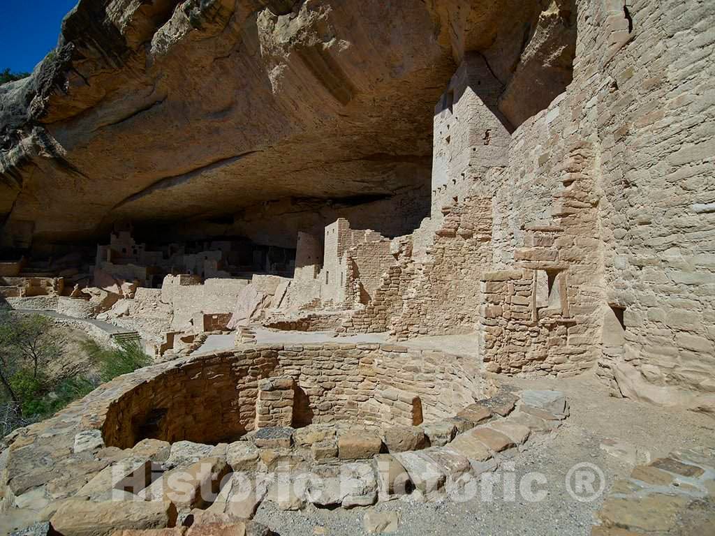Photo- A Portion of The Cliff Palace Ruins at Mesa Verde National Park in Southwestern Colorado's Montezuma County 2 Fine Art Photo Reproduction