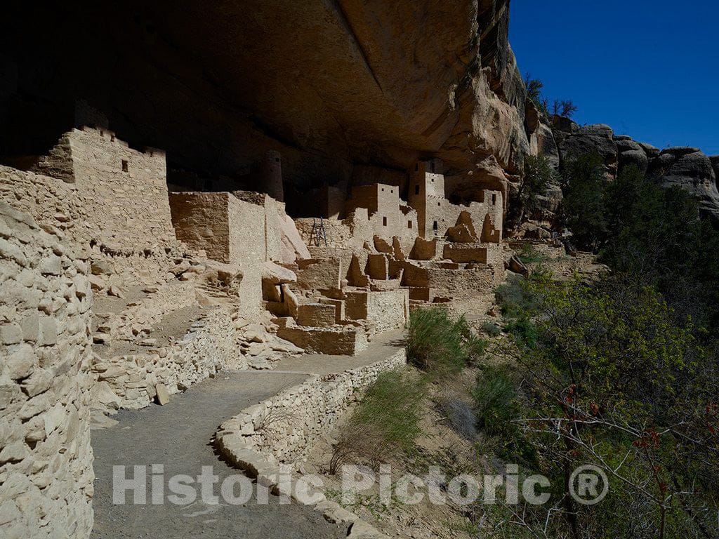 Photo- A portion of the Cliff Palace ruins at Mesa Verde National Park in southwestern Colorado's Montezuma County 3 Fine Art Photo Reproduction