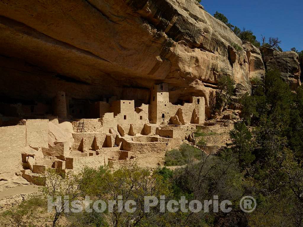 Photo - Cliff Palace Ruins at Mesa Verde National Park in Southwestern Colorado's Montezuma County- Fine Art Photo Reporduction