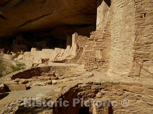 Photo- A portion of the Cliff Palace ruins at Mesa Verde National Park in southwestern Colorado's Montezuma County 4 Fine Art Photo Reproduction