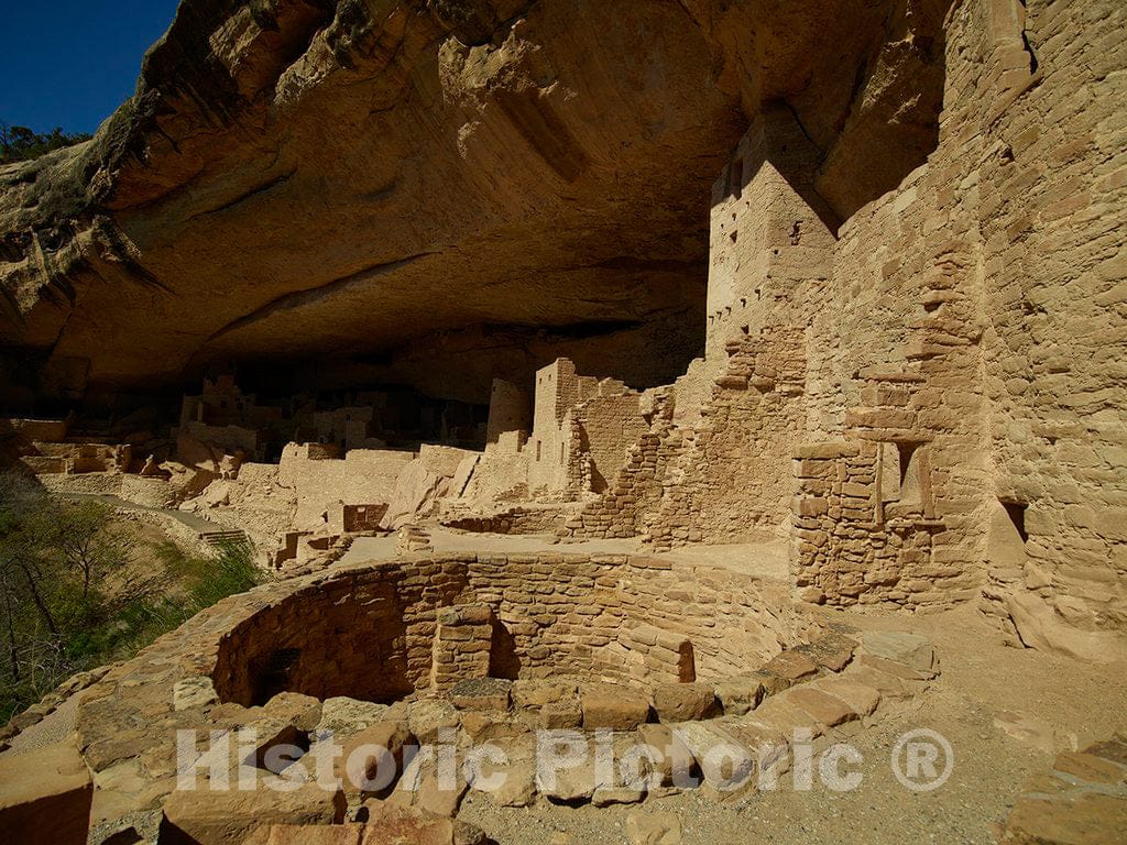 Photo- A Portion of The Cliff Palace Ruins at Mesa Verde National Park in Southwestern Colorado's Montezuma County 5 Fine Art Photo Reproduction
