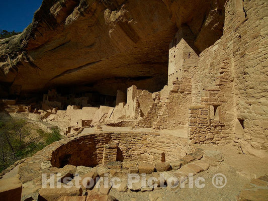 Photo- A Portion of The Cliff Palace Ruins at Mesa Verde National Park in Southwestern Colorado's Montezuma County 5 Fine Art Photo Reproduction