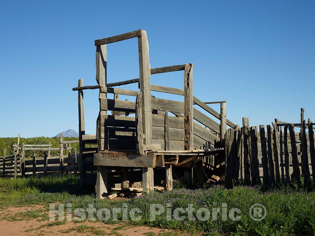 Photo- A Cattle Pen and ramp in a Remote Stretch of Southwestern Colorado's Montezuma County 2 Fine Art Photo Reproduction