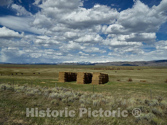 Photo - Farm Scene Near The Town of Rand in Jackson County, Colorado- Fine Art Photo Reporduction