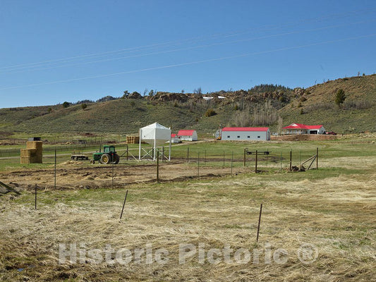 Photo - Buildings of The State Line Ranch, Near The Wyoming Border and The Colorado Town of Cowdrey in Jackson County- Fine Art Photo Reporduction
