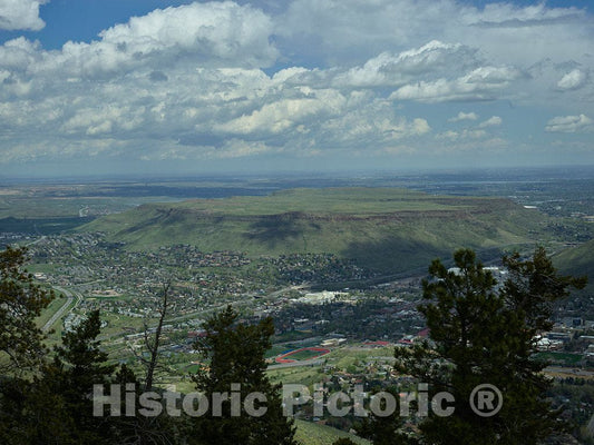 Photo - View of Golden, Colorado, and surroundings from The Buffalo Bill Gravesite and Museum Grounds, ATOP Lookout Mountain- Fine Art Photo Reporduction