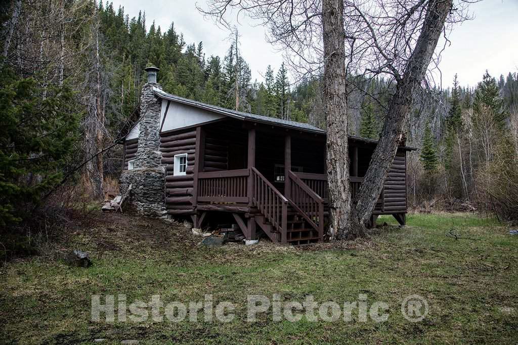 Photo- The Humble Pelican Club Cabin at Big Creek Cattle Ranch on The Colorado Border, Near The Towns of Riverside and Encampment in Carbon County, Wyoming 2 Fine Art Photo