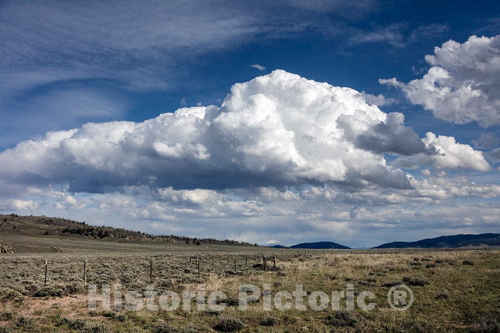 Photo - This Image was Taken in Cattle-Ranch Country in Carbon County, Wyoming, but The Cumulus Cloud May be Hovering Over Colorado, Whose Border is just Down The Road