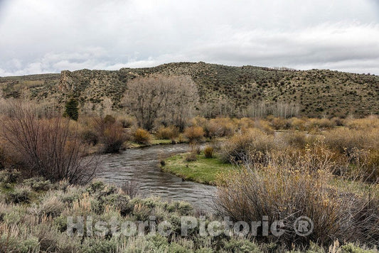Photo- The stream that gives the name to the Big Creek cattle ranch on the Colorado border, near the towns of Riverside and Encampment in Carbon County 1 Fine Art Photo Reproduction