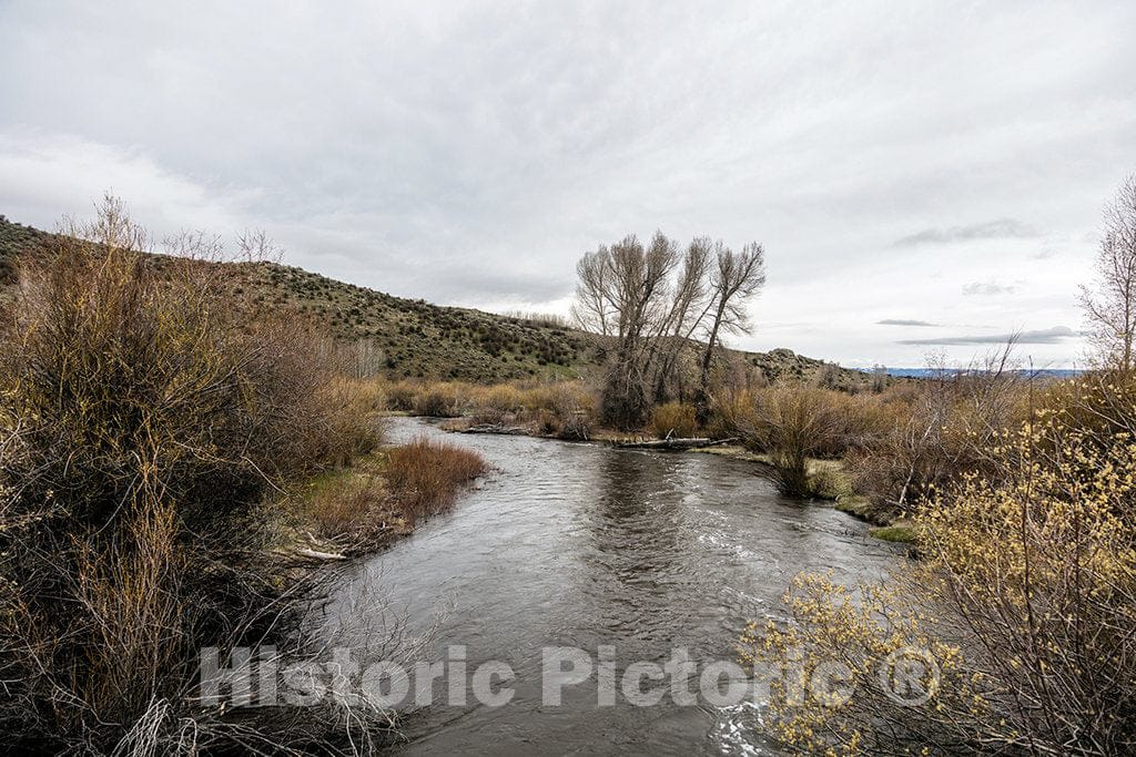 Photo- The stream that gives the name to the Big Creek cattle ranch on the Colorado border, near the towns of Riverside and Encampment in Carbon County 2 Fine Art Photo Reproduction