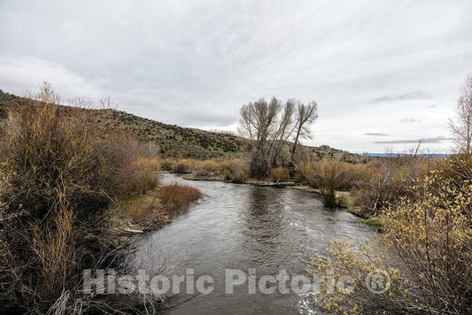 Photo- The stream that gives the name to the Big Creek cattle ranch on the Colorado border, near the towns of Riverside and Encampment in Carbon County 2 Fine Art Photo Reproduction