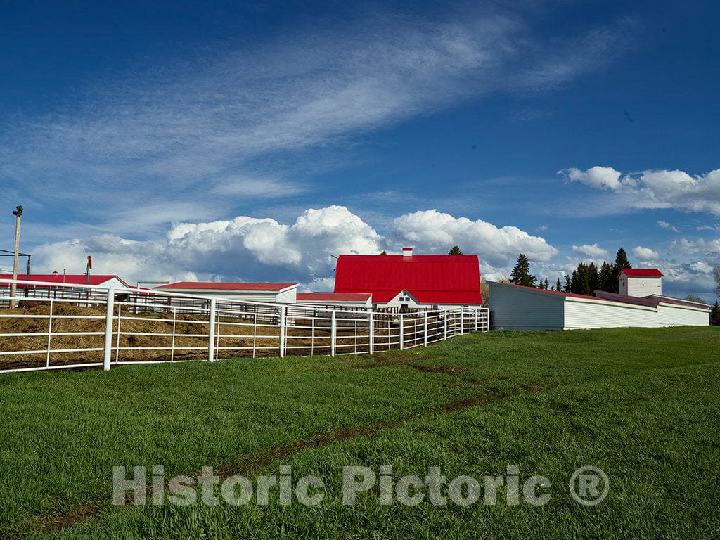 Photo- Corral Fencing and Ranch Buildings at Big Creek Cattle Ranch on The Colorado Border, Near The Towns of Riverside and Encampment, in Carbon County, Wyoming 3