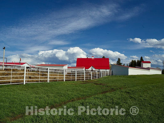 Photo- Corral Fencing and Ranch Buildings at Big Creek Cattle Ranch on The Colorado Border, Near The Towns of Riverside and Encampment, in Carbon County, Wyoming 3