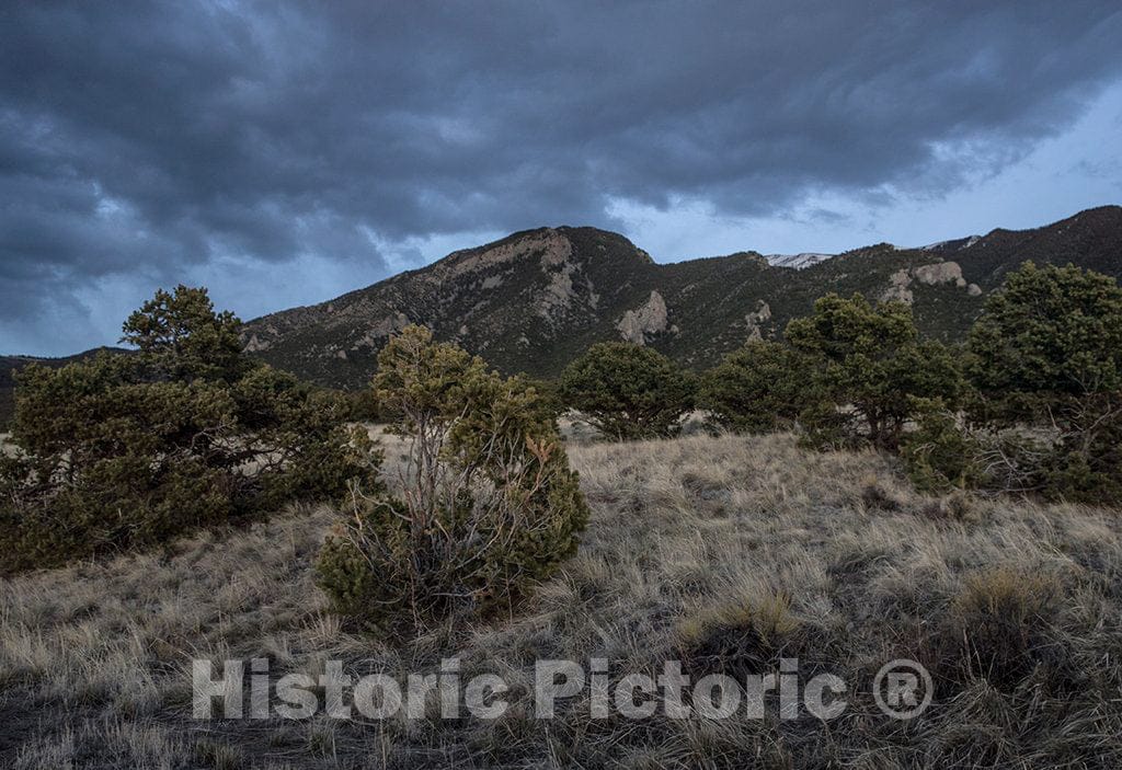 Photo - Brushy Hillside in Alamosa County, Colorado- Fine Art Photo Reporduction