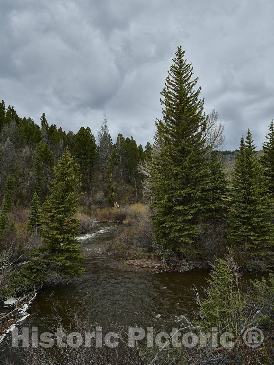 Photo - Stream That Gives The Name to The Big Creek Cattle Ranch on The Colorado Border, Near The Towns of Riverside and Encampment, in Carbon County, Wyoming