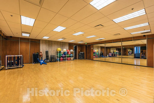 Photo - Employee Gym. Federal Building at 300 N. Los Angeles BLVD. in Los Angeles, California- Fine Art Photo Reporduction