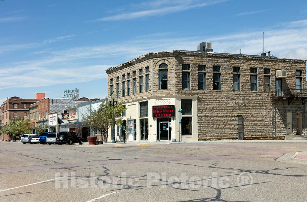 Photo- Downtown Buildings in Rock Springs, Wyoming 1 Fine Art Photo Reproduction