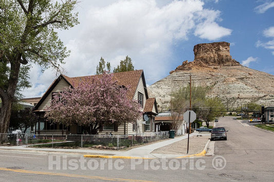 Photo- Scene Along Railroad Avenue and The Still-Bustling Tracks and Freight terminals of The Union Pacific Railroad in Green River, Wyoming 1 Fine Art Photo Reproduction