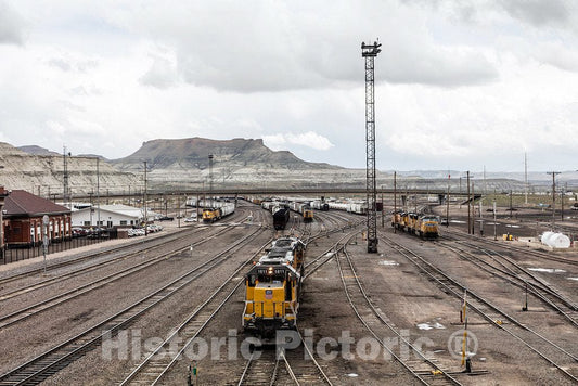Photo- Scene Along Railroad Avenue and The Still-Bustling Tracks and Freight terminals of The Union Pacific Railroad in Green River, Wyoming 4 Fine Art Photo Reproduction