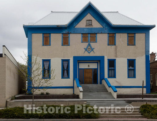 Photo - Green River, Wyoming's Masonic Hall- Fine Art Photo Reporduction