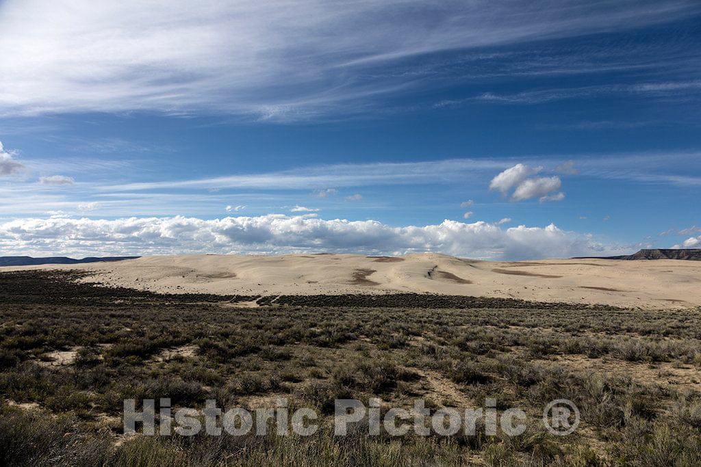 Photo- View of The Killpecker Sand Dunes in Wyoming's Red Desert, North of Rock Springs 1 Fine Art Photo Reproduction