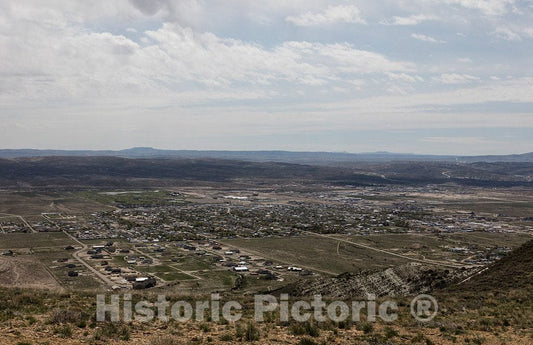 Photograph- Overview of Rock Springs, Wyoming, taken along the Pilot Butte Wild Horse Loop along a long, high, plateau that runs from north of Rock Springs westward to the city of Green River