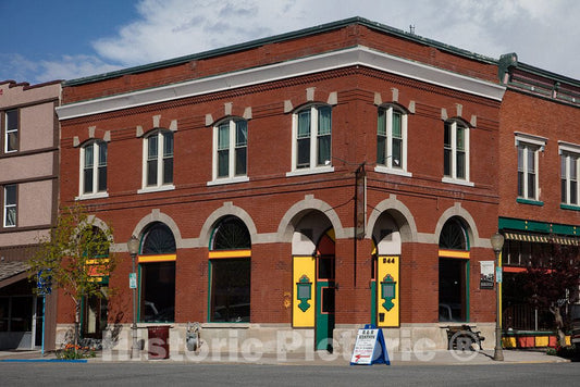 Photo - Colorfully trimmed downtown building in Evanston, a Uinta County city in the very southwest corner of Wyoming- Fine Art Photo Reporduction