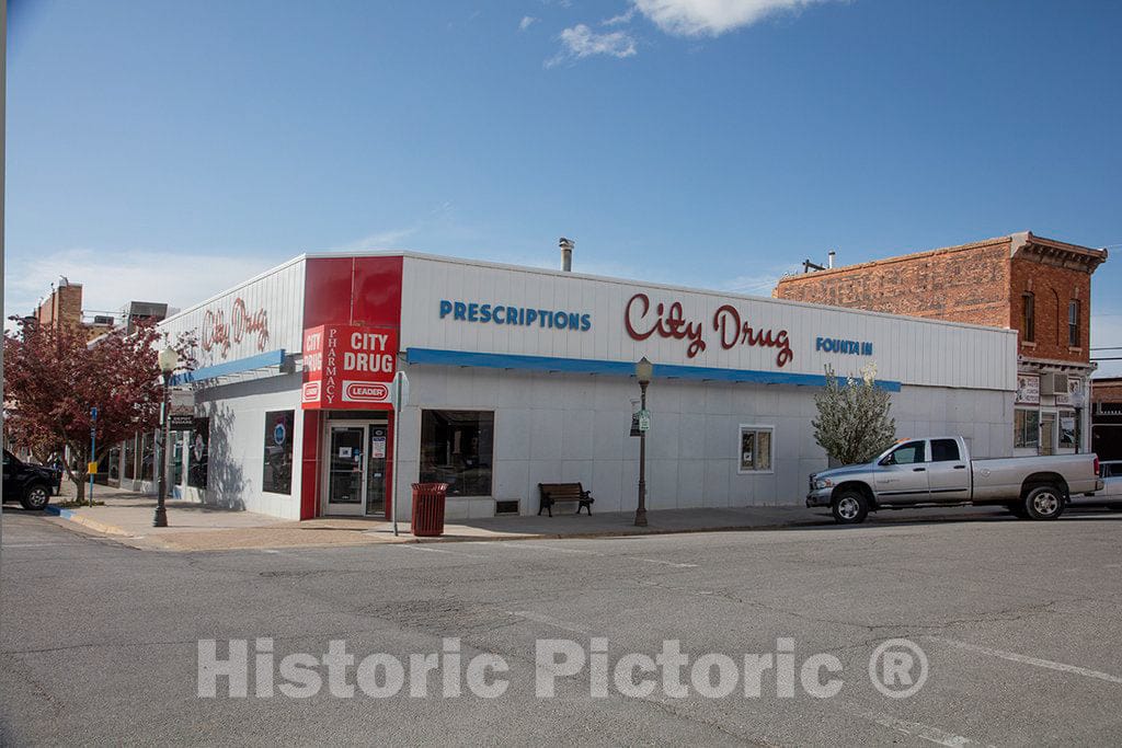 Photo - City Drug Store in Evanston, a Uinta County City in The Very Southwest Corner of Wyoming- Fine Art Photo Reporduction