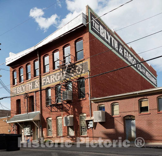 Photograph- The old Blyth & Fargo Building, one of the West's first full-service department store, founded in 1882, in Evanston, a Uinta County city in the very southwest corner of Wyoming
