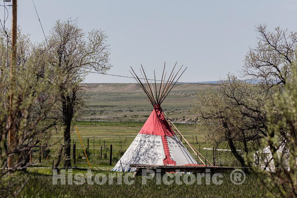 Photo - Tipi on a Small Ranch in Natrona County, Wyoming- Fine Art Photo Reporduction