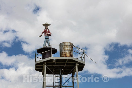 Photo - The Derelict Gas Station Below This Tower in Rural Carbon County, Wyoming, May Have Been Left to The Vandals and Elements Long ago- Fine Art Photo Reporduction