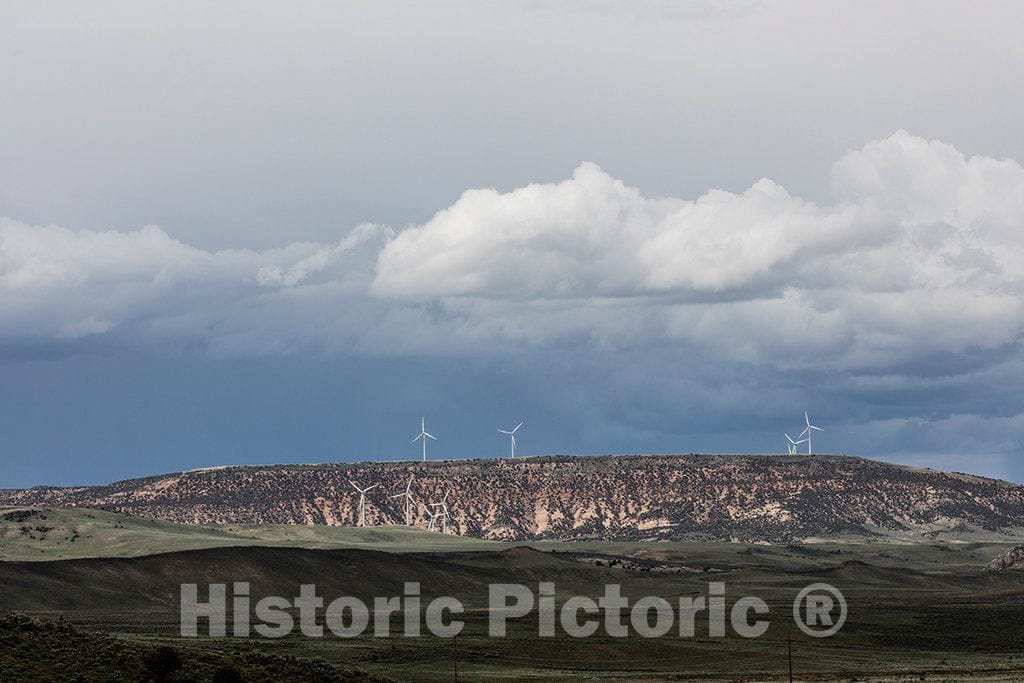 Photo- Wind turbines on a Ridge in Uinta County, Wyoming 1 Fine Art Photo Reproduction