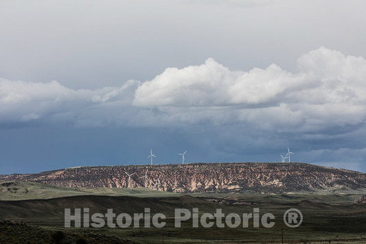 Photo- Wind turbines on a Ridge in Uinta County, Wyoming 1 Fine Art Photo Reproduction
