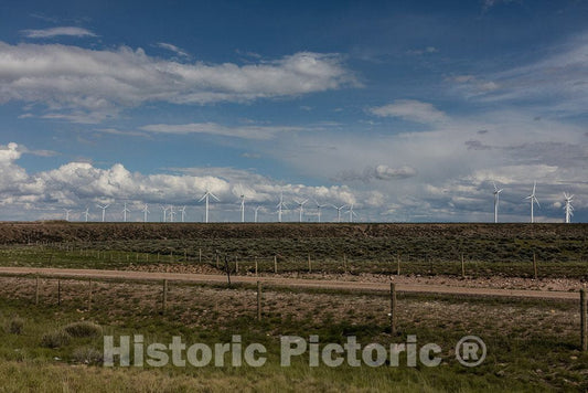 Photo- Wind turbines on a Ridge in Uinta County, Wyoming 2 Fine Art Photo Reproduction