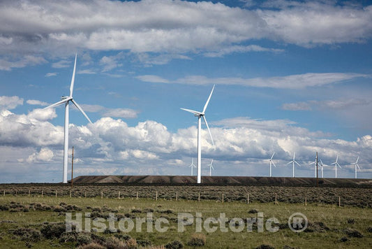 Photo- Wind turbines on a Ridge in Uinta County, Wyoming 5 Fine Art Photo Reproduction