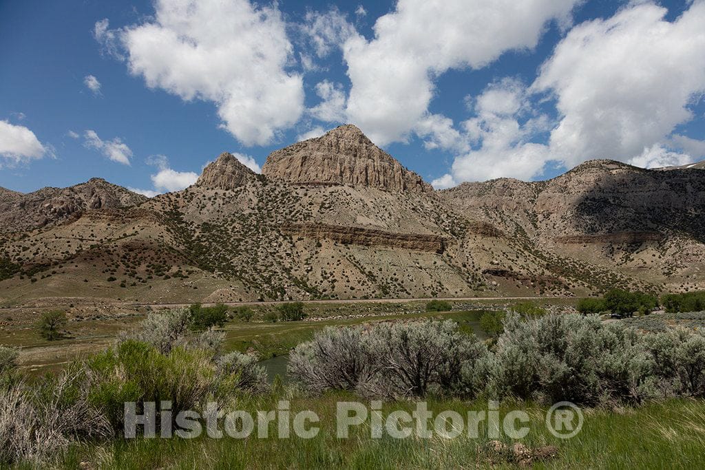 Photo- Scene in Fremont County, Wyoming's, Rugged Wind River Canyon 2 Fine Art Photo Reproduction