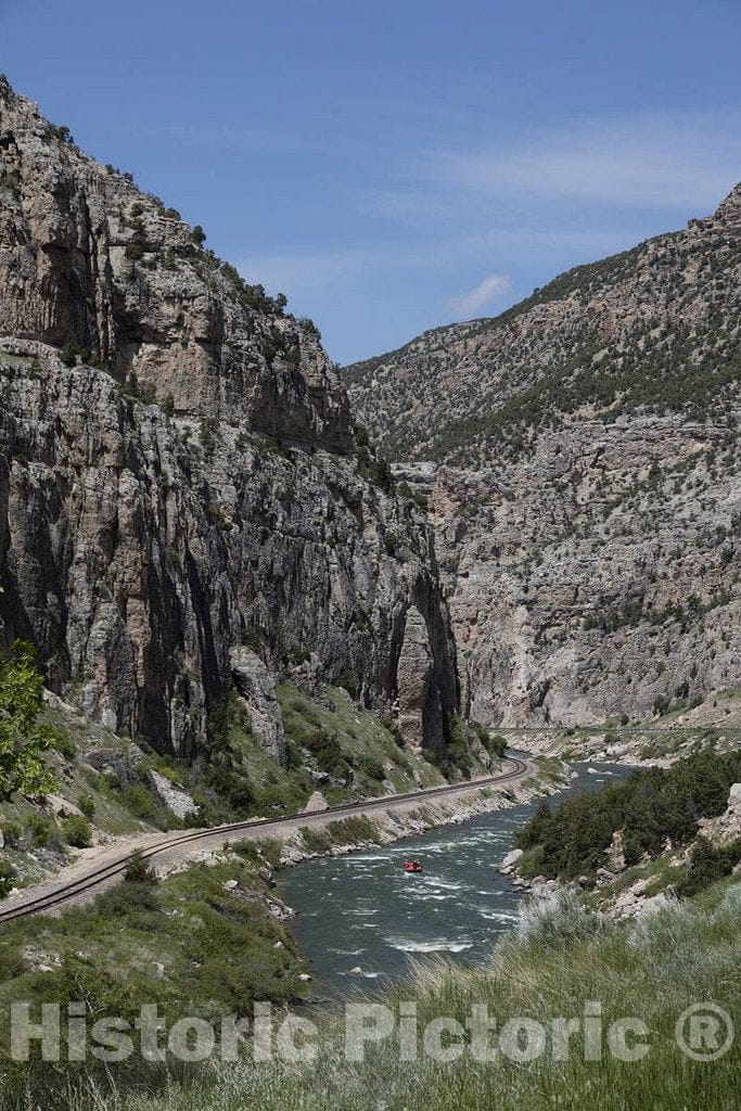 Photo- Scene in Fremont County, Wyoming's, Rugged Wind River Canyon 1 Fine Art Photo Reproduction