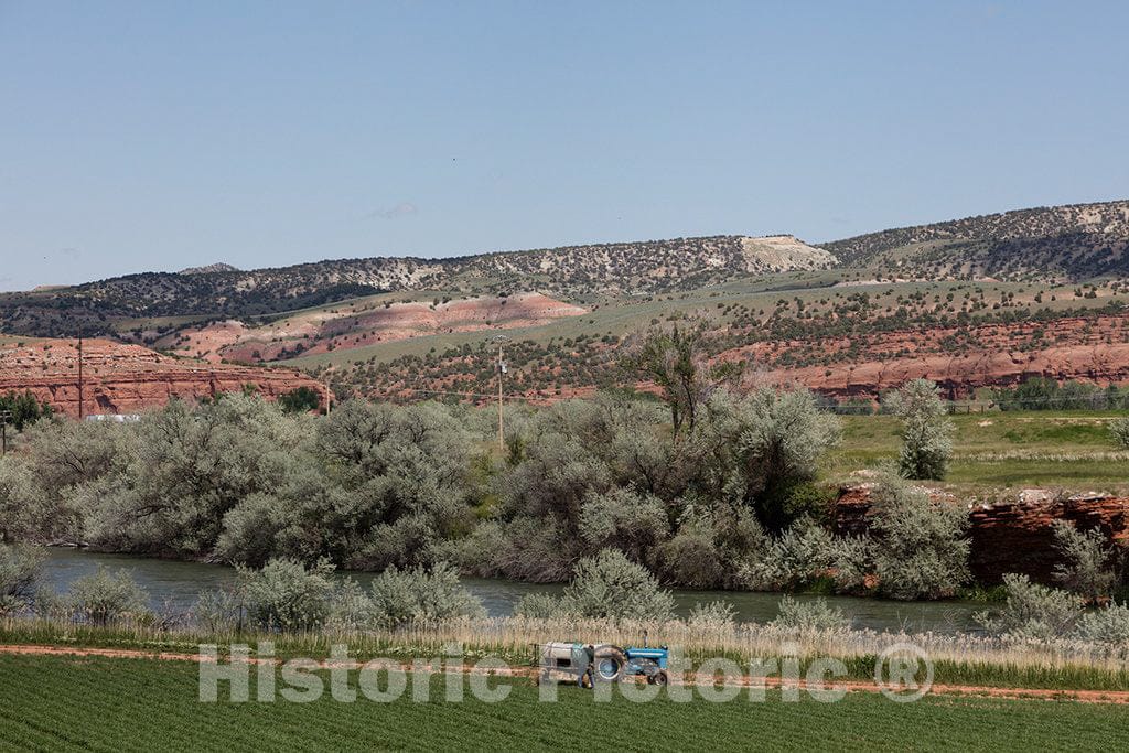 Photo- Scene Along The Bighorn River, at The North end of The Wind River Canyon in Washakie County, Wyoming 1 Fine Art Photo Reproduction