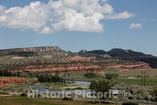 Photo- Scene Along The Bighorn River at The North end of The Wind River Canyon in Washakie County, Wyoming 3 Fine Art Photo Reproduction