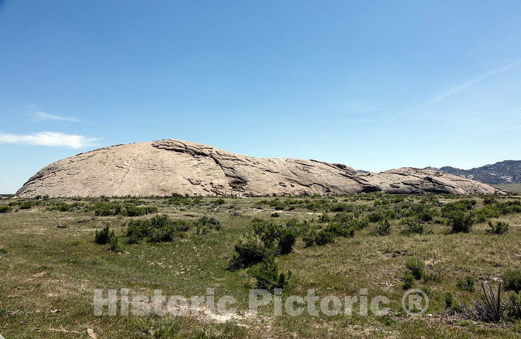 Photo- Independence Rock, a loaf-Shaped Formation Along The Sweetwater River That Would Have had Little Significance 1 Fine Art Photo Reproduction