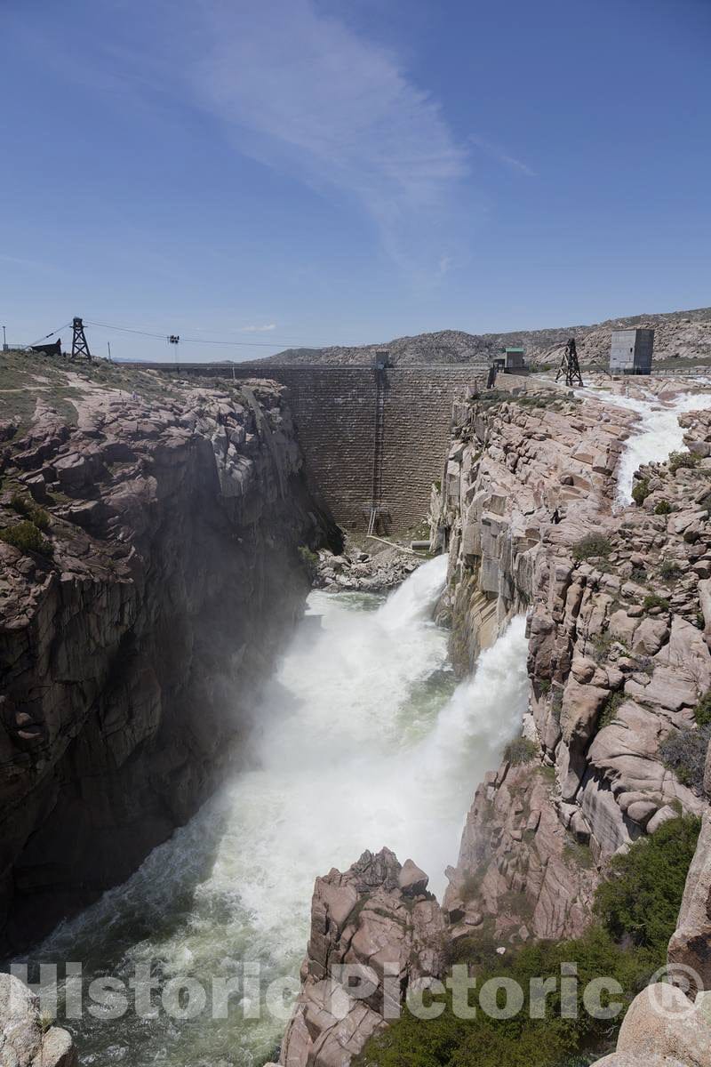 Photo- Pathfinder Dam, a Masonry Dam on The North Platte River, Southwest of Casper in Natrona County, Wyoming 1 Fine Art Photo Reproduction