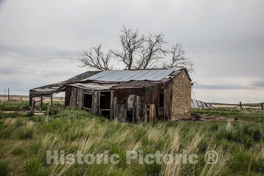 Photo- Abandoned Ranch or Farmstead west of Casper in Natrona County, Wyoming 2 Fine Art Photo Reproduction