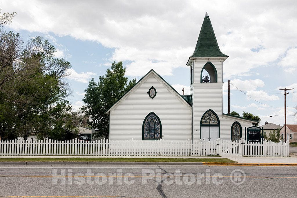 Photo - Community Presbyterian Church in Shoshoni, Wyoming- Fine Art Photo Reporduction