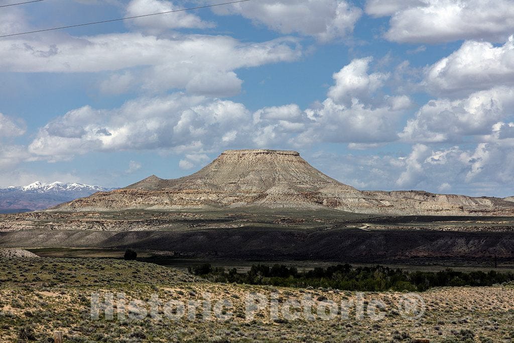 Photo- Crowheart Butte in Rural Fremont County, Wyoming. Crowheart Butte was The site of a Battle Between The Crow and Shoshone American Indian Tribes in 1866 2 Fine Art Photo