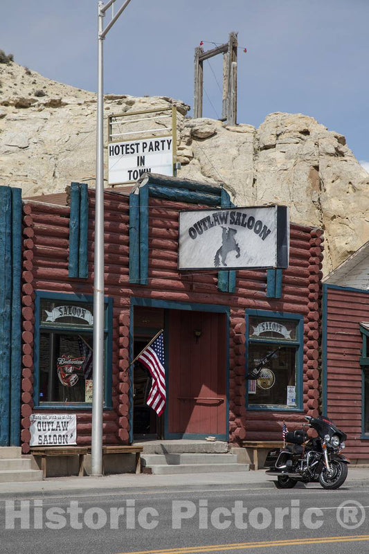 Photo- The Outlaw Saloon, a Popular Biker bar in Dubois, Wyoming 1 Fine Art Photo Reproduction