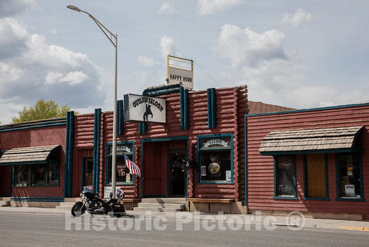 Photo- The Outlaw Saloon, a Popular Biker bar in Dubois, Wyoming 2 Fine Art Photo Reproduction