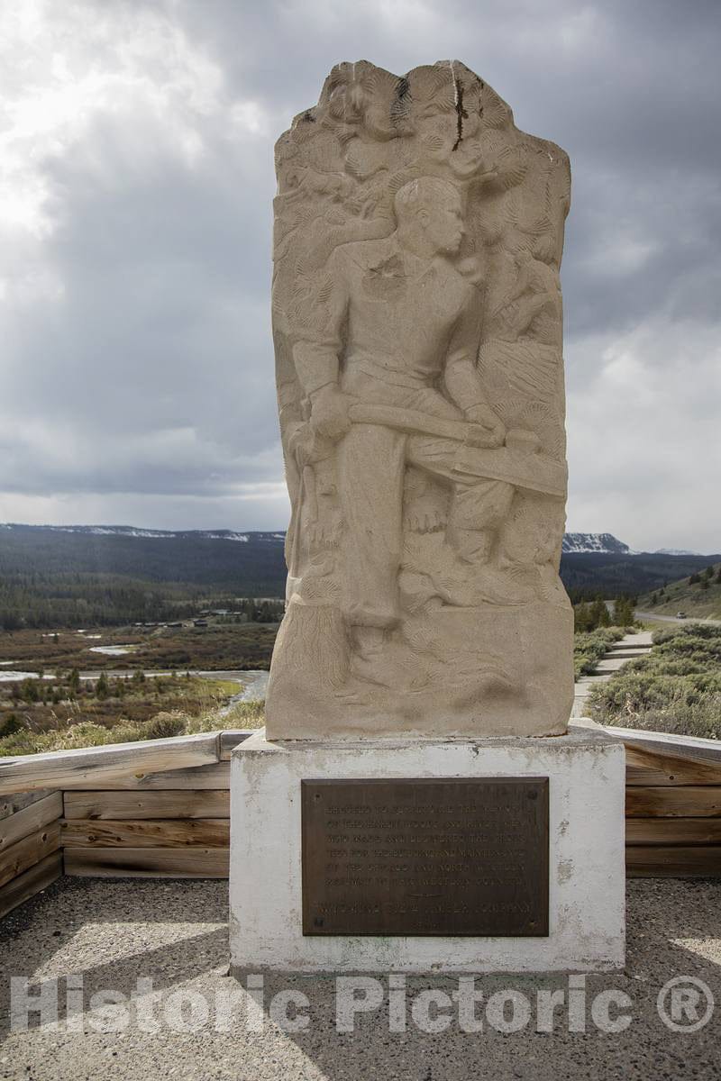 Photo - The Tie Hack Memorial, west of Dubois, Wyoming, Honors The Men who Cut Railroad Ties Out of Wyoming Forests- Fine Art Photo Reporduction