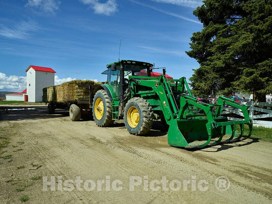 Photo- A Large, multifaceted Piece of Agricultural Apparatus in Action at Big Creek Ranch, a vast Cattle Ranch Near The Colorado Border in Carbon County, Wyoming 1