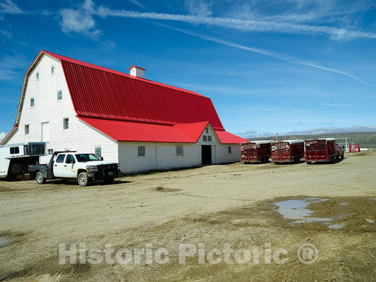 Photo- Large Horse barn at Big Creek Ranch, a vast Cattle Ranch Near The Colorado Border in Carbon County, Wyoming 1 Fine Art Photo Reproduction